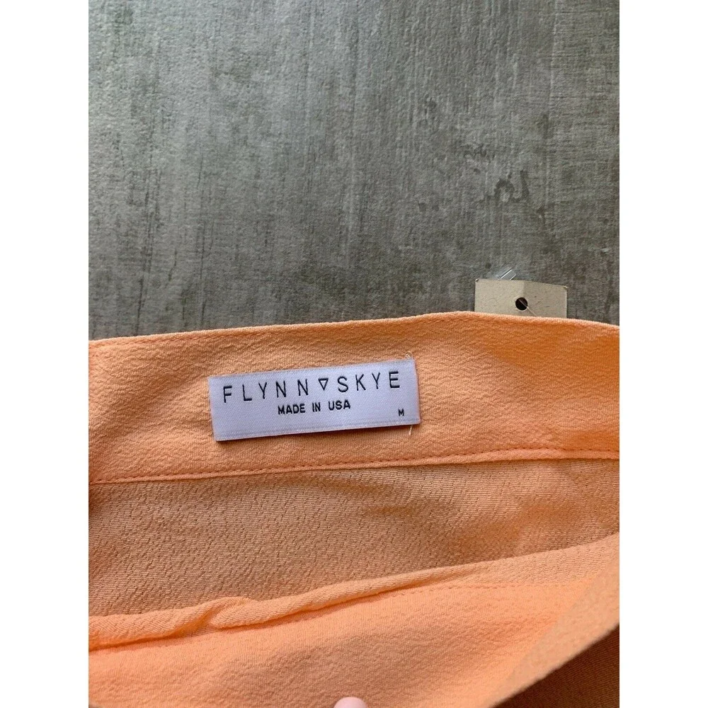 FLYNN SKYE Revolve Designer Los Angeles Orange Creamsicle Wrap Maxi NEW M - Picture 7 of 10